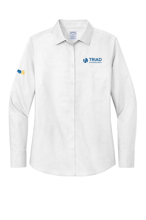 Triad Logo Brooks Brothers® Women’s Wrinkle-Free Stretch Nailhead Shirt