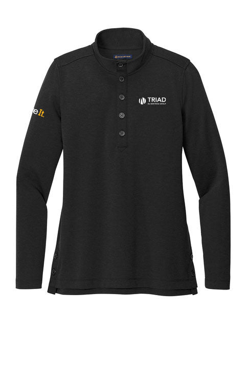 Triad Logo Brooks Brothers® Women’s Mid-Layer Stretch 1/2-Button