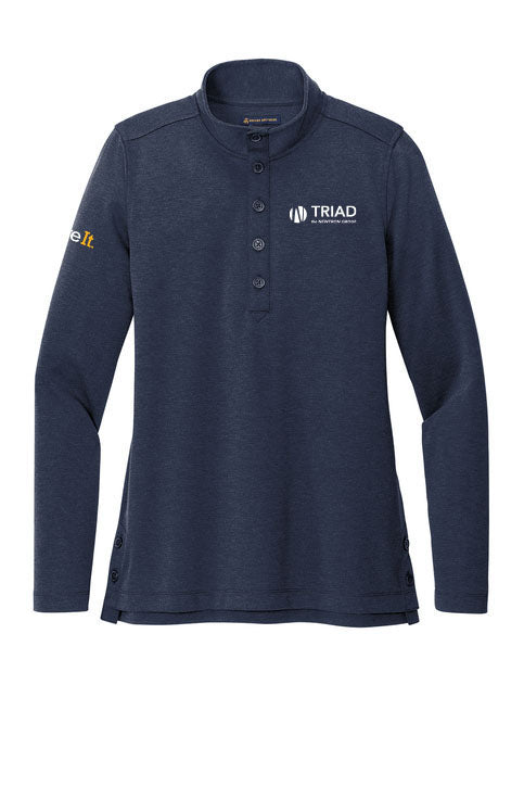 Triad Logo Brooks Brothers® Women’s Mid-Layer Stretch 1/2-Button
